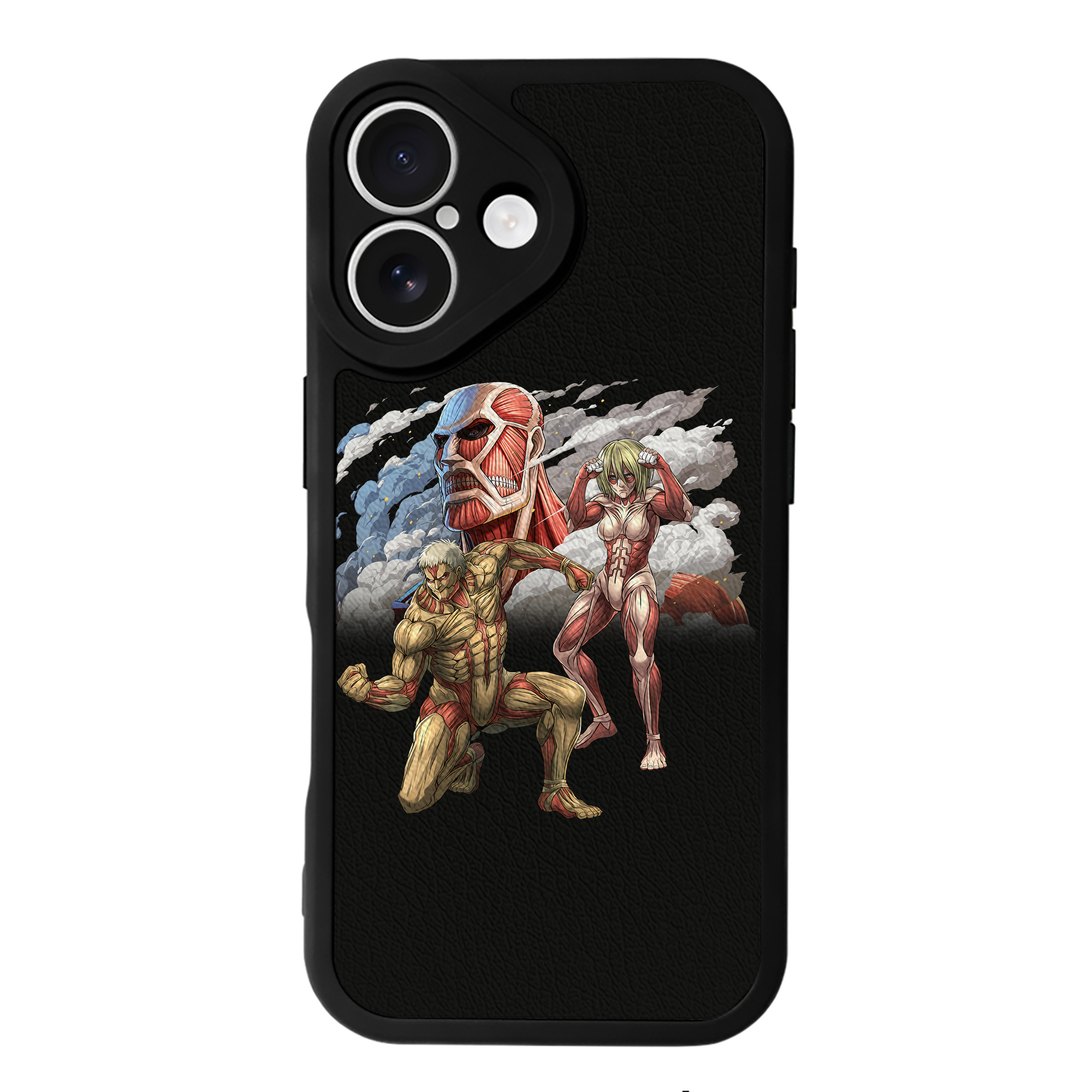 （画像用） 進撃の巨人 Attack on Titan 【iPhone 16シリーズ対応】シリコンスマホケース（レザー調） 材質：シリコン